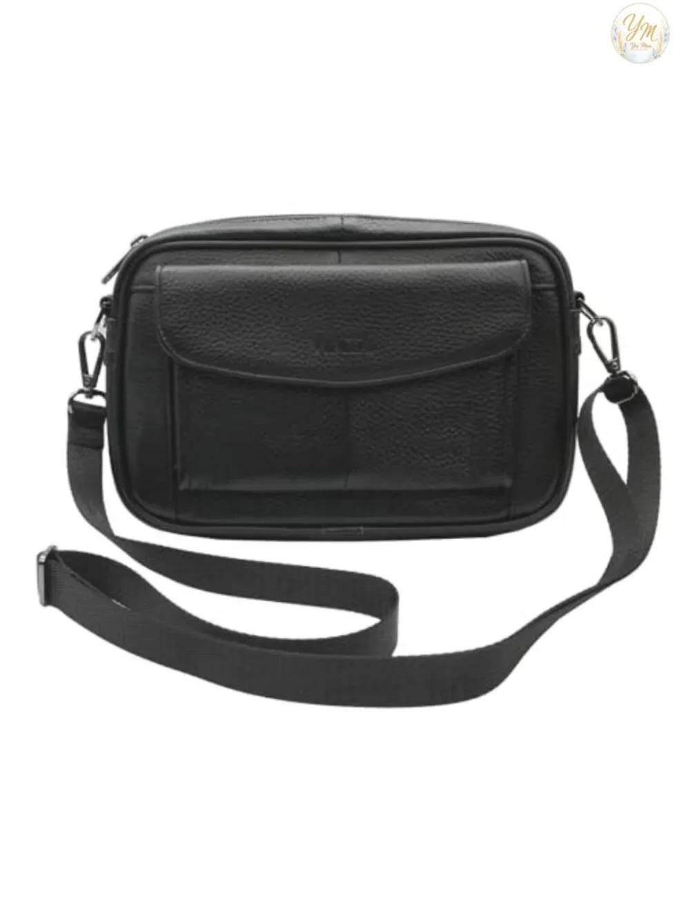Genuine Leather Messenger Bag Crossbody Shoulder Bag Wallet Organizer